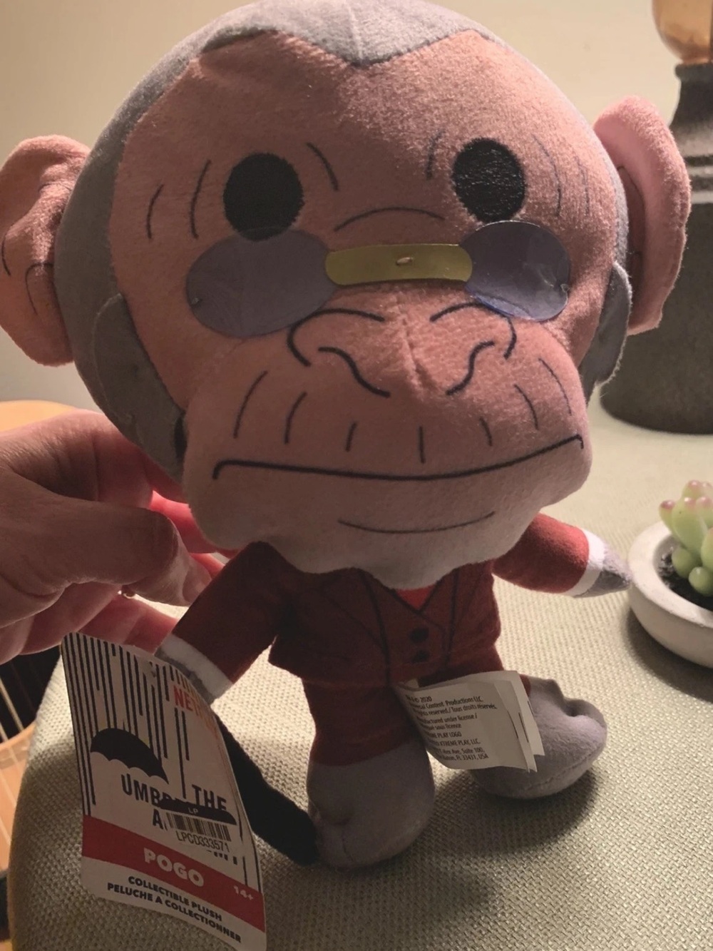Pogo Plush Toy - Pink/Grey Collectible